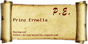 Prinz Ernella névjegykártya